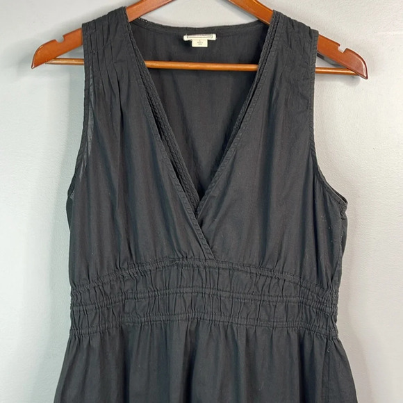 Converse One Star Cotton Midi Dress Black Sleeveless V-Neck Lined SK8 Size Large - Picture 4 of 11